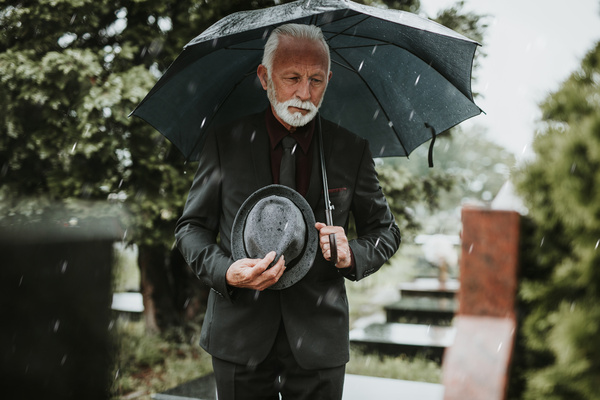 old man umbrella
